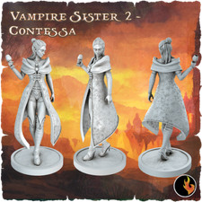 Elegante Vampir Schwester Miniatur Vampirbrut Figur für D&D 5e in 28mm 32mm 75mm