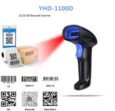 QR Code lesegerät, 1D/2D/QR Code Scanner Kabelgebunden USB Barcodescanner für PC