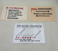 2/3 Zuglaufschilder 30 x 21 cm /IRE Berlin-Hamburg /AutoZug IC 722 Meistersinger