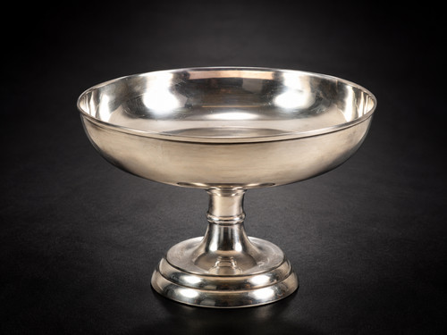 Große versilberte fußschale - große,