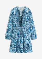 Kleid Gr. 48/50 Wollweiß Blau