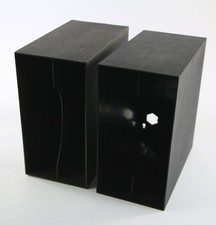 2x LP Vinyl Schallplatten Ständer Box Boxen LP's grau und anthrazit Kunststoff