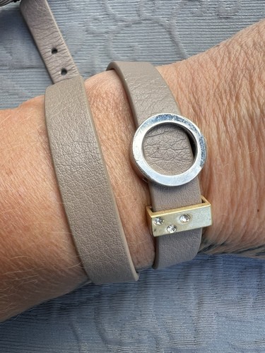 Leder wickelarmband mit 2 - leder-/wickelarmband,