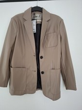Jacke Lederjacke Kunstlederjacke in beige NEU mit Etikett!