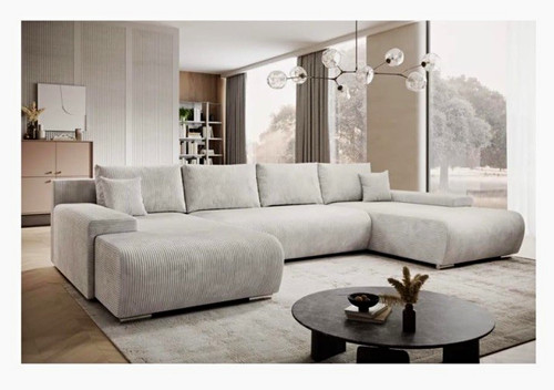 Beige cord wohnlandschaft - cord,