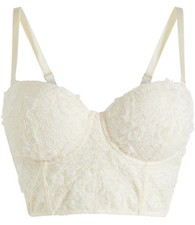 Corsagentop mit Bügel Gr. (80) D Cremeweiß Damen Balconette Bra Oberteil Neu