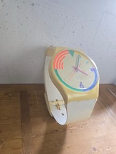 Swatch Wanduhr XL Vintage 1988 Werbeuhr Kunststoff 47x55x33 cm 