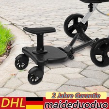Buggy Board mit Sitz Kiddy Trittbrett für Kinderwagen Rollbrett Mitfahrbrett