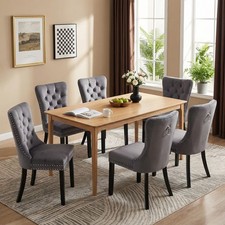 6er Samt Stuhl Set Esszimmer