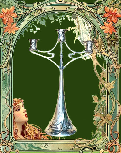 Art nouveau kayserzinn - kayserzinn, by