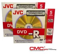 10 Original Taiyo Yuden JVC CMC PRO Leer DVD-R 16x 120min Discs JAPAN Juwelenetui