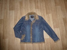 Cecil leichte Jeansjacke Jacke Fellbesatz Blau Gr.M **NEU**