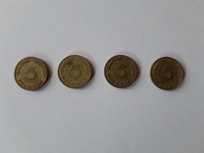 4 Münzen 5 Pfennig 1950 Bundesrepublik Deutschland aus Umlauf