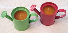 DEKO : 2 kleine Kerzen als Gießkannen Ø 5 cm Höhe 6 cm ( K10)
