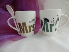 2 Kaffeetassen mit Mr. & Mrs