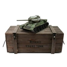 1:16 RC Panzer T-34/85  IR mit Kanonen-Rauch beim Abschuss  - Torro 11506-GN