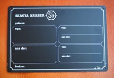 Stalltafel Boxenschild Shagya Araber, Metall 30 x 20cm Metallschild Boxenschild