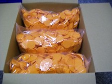 3000 Einkaufswagenchips  Wertmarken Pfandmarken Veranstaltung Ekw 02 Orange