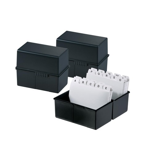Karteibox din schwarz 3x - karteibox,