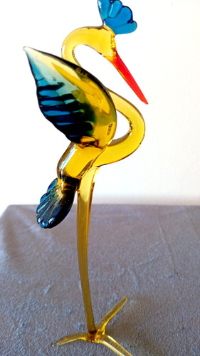 Hohe glas figur kranich - -,