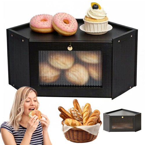 Brotkasten aus bambus schwarz - brotkasten,