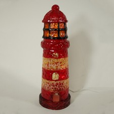 Dekoleuchte Leuchtturm rot Fiberglas Lichterkette Dekoration Lampe Kinderleuchte