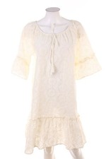 SECONDHAND Kleid Boho S weiß