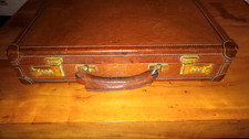 Vintage Leder Aktenkoffer Dokumentenkoffer Aktentasche wie Aigner Zahlenschloss