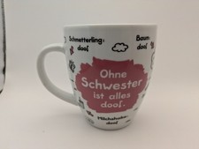 Sheepworld - Kaffee- Tasse "Ohne Schwester ist alles doof" - Zustand Sehr Gut