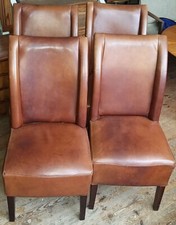 4 Esszimmerstühle Set Stühle Hochlehner Stuhl braun gebraucht