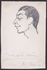 André Claveau chansonnier singer acteur chanteur drawing dessin van Caulaert