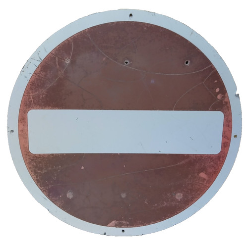 Vintage verkehrsschild - verkehrsschild, no