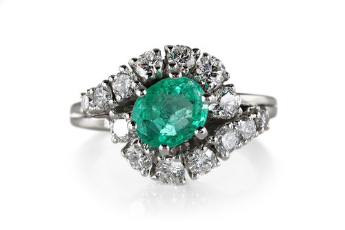 Ring smaragd 14 - 0,5,
