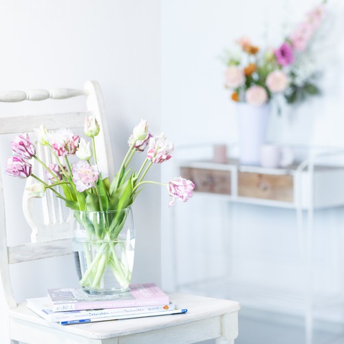 Tulpenstrauß 40cm lila - tulpenstrauß,