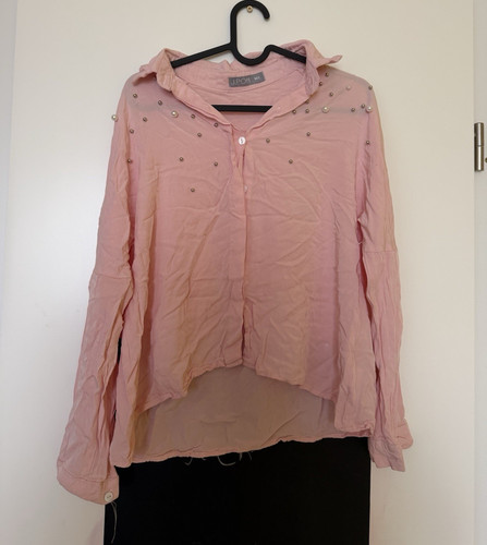 Pom damen bluse rosa m - j.pom, gr.