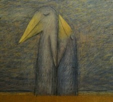 Peter-T Schulz (1944) h-sign Offset-Grafik: GEORGINE & GEORCH - KÜNSTLEREXEMPLAR