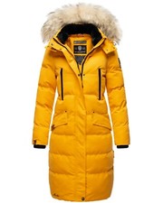Marikoo Damen Winterjacke Langer Parka Warm Stepp Mantel Kapuze Schneesternchen