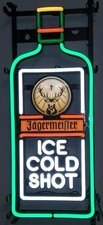 Jägermeister LED Leucht-Werbung ICE COLD SHOT Flasche im OVP Maße: 55 x 22 cm