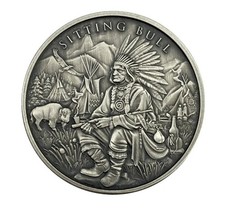 Sitting Bull Legendary Warriors 1 oz Silber Antik Finish 2025