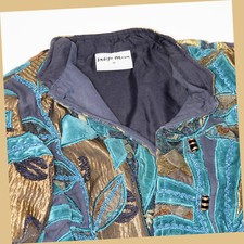 Indigo Moon Jacke gefüt. VK PE BW Patch-Work Indigo Gold Applikationen Gr. M 42