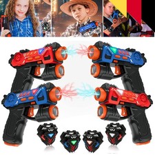 4 Pack Infrarot Mini Laser Tag Guns mit Abzeichen Spielzeug Kinder Laserpistole!
