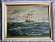 Ölgemälde, Bild Segelschiff