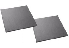 Schieferplatten 20 x 20cm - 2er Set quadratisch Untersetzer Servierplatte