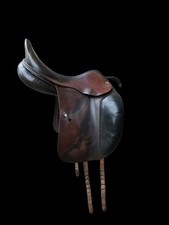 Cobra Dressursattel, Leder, braun-bicolor, 17,5 Zoll