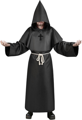 Mönch robe kostüm herren 4pc - mönch,