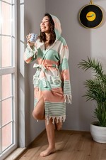 Pestemal Bademantel – 100% Baumwolle, Hohe Saugfähigkeit, Schnell Trocknend