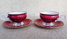 2 Tassen mit Untertassen Weimar Porzellan