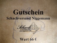 Schachversand Niggemann Gutschein in Höhe von 66€