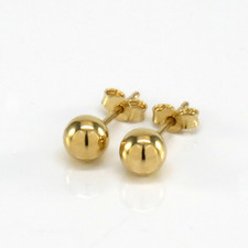 Ohrstecker Kugel poliert ∅ ca. 5,0 mm 585/- 14k. Gelbgold