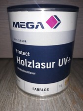 MEGA 182 Protect Holzlasur UV+ 1L Farblos Dickschichtlasur Lasur (S434)